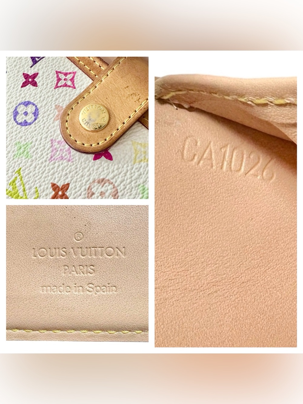 Louis Vuitton Murakami Multicolor White & Vachetta Leather Agenda PM Wallet - Picture 4 of 16